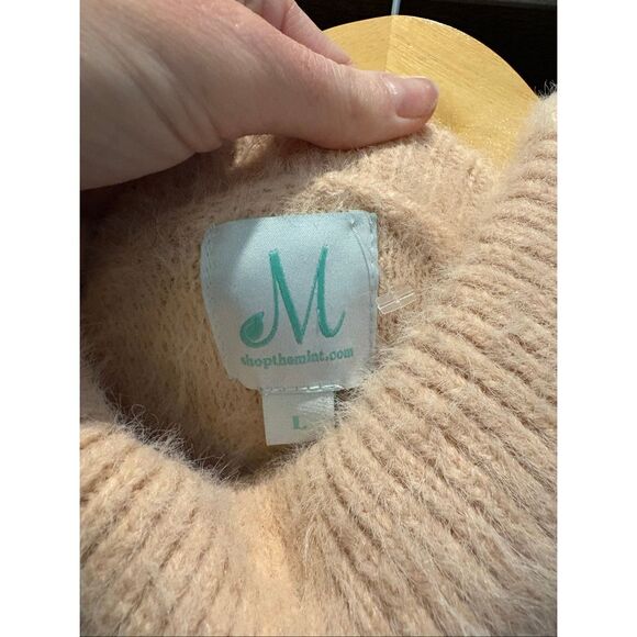 Shop The Mint Black Color Block Snuggle Sweater Dress Size Large - Picture 4 of 5